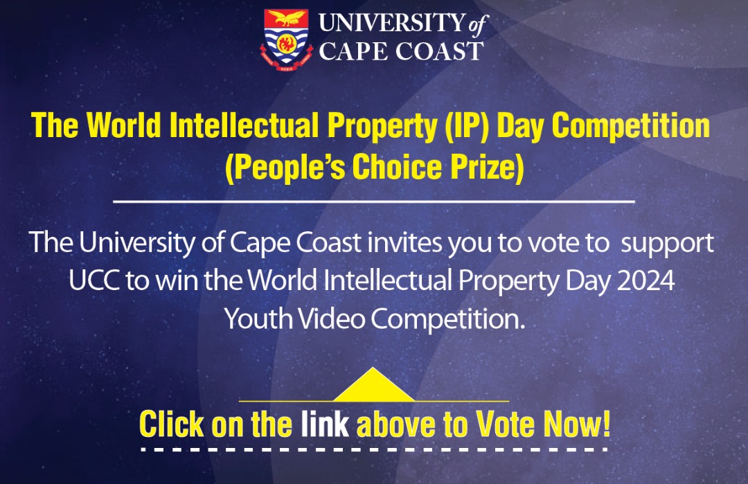 Kindly Vote for UCC to win the World Intellectual Property (IP) Day Competition. No charges for voting. Visit: …-wipd-2024-video-competition.wipo.int/entry/vote/Eoe…