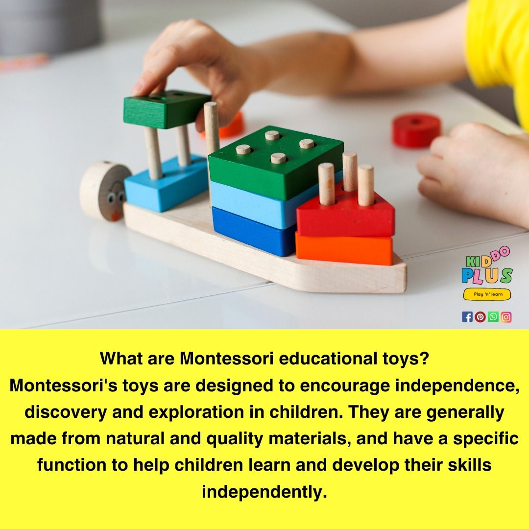 Montessori toys are educational tools designed to help children learn through hands-on exploration and discovery. Montessori toys are helps to improve independence, discovery

#kiddoplus #toys #woodentoys #educationaltoys #trending #smart #kids #education #learn #baby #toodler