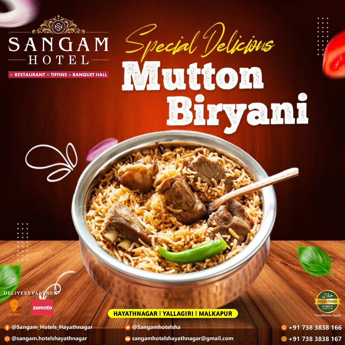 Special Delicious Mutton Biryani!!!  @Sangamhotelsha

#muttonbiryani #biryani #chickenbiryani #mutton #biryanilovers #foodie #food #chicken #biryanilove #foodporn #indianfood #foodphotography #foodblogger #foodlover #foodstagram #yummy #instafood #hyderabadibiryani