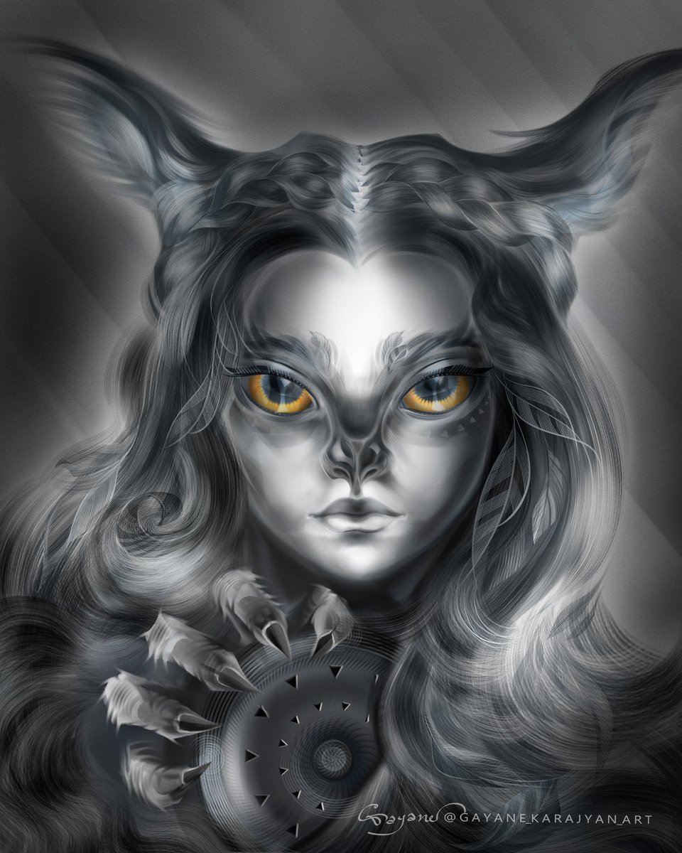 GKarajyan's tweet photo. Owlgirl TimeCatcher
#owl #characterart #digitalart #time #portrait #creature https://t.co/FO99967lNB