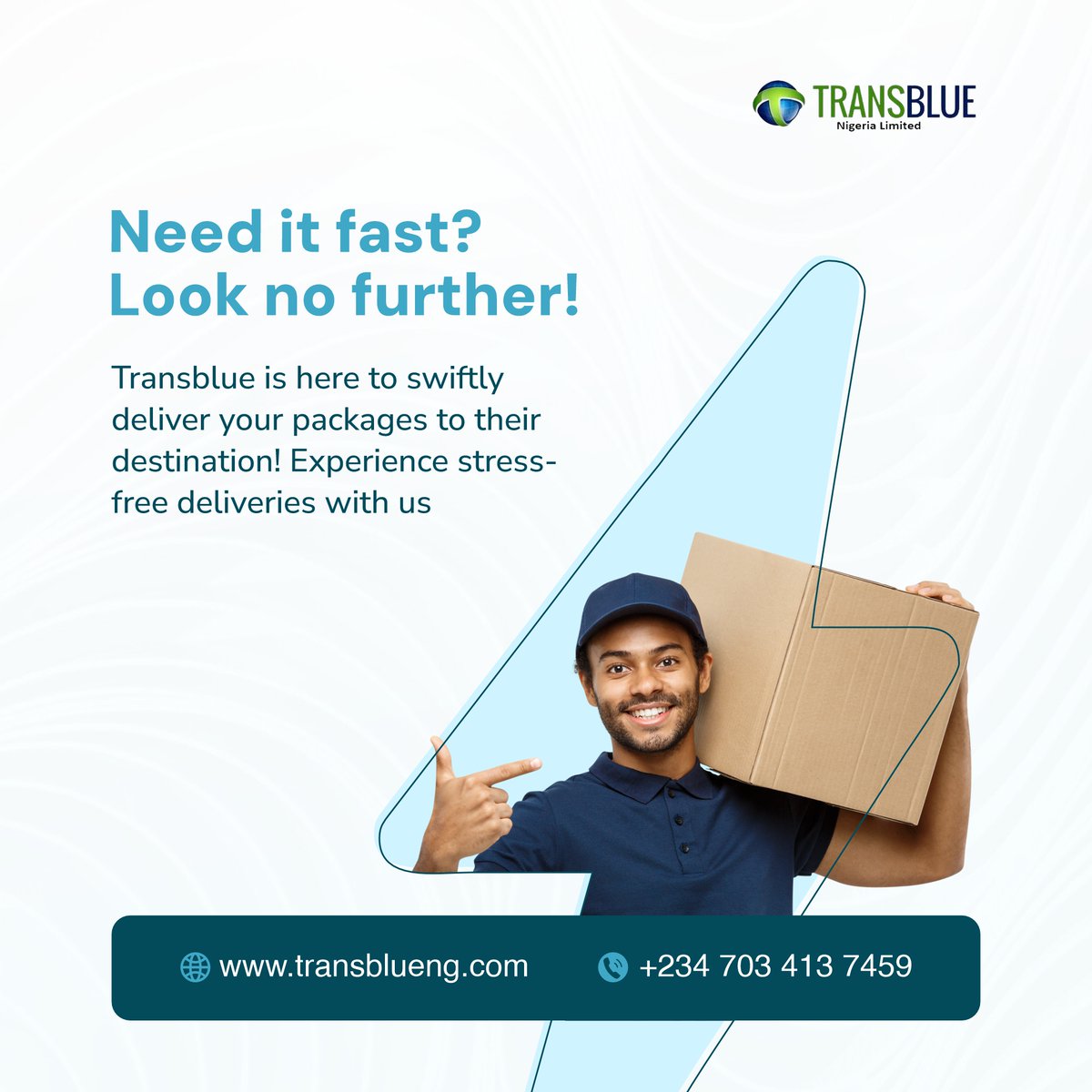 Experience the speed you need with Transblue! #FastDelivery #TransblueLogistics