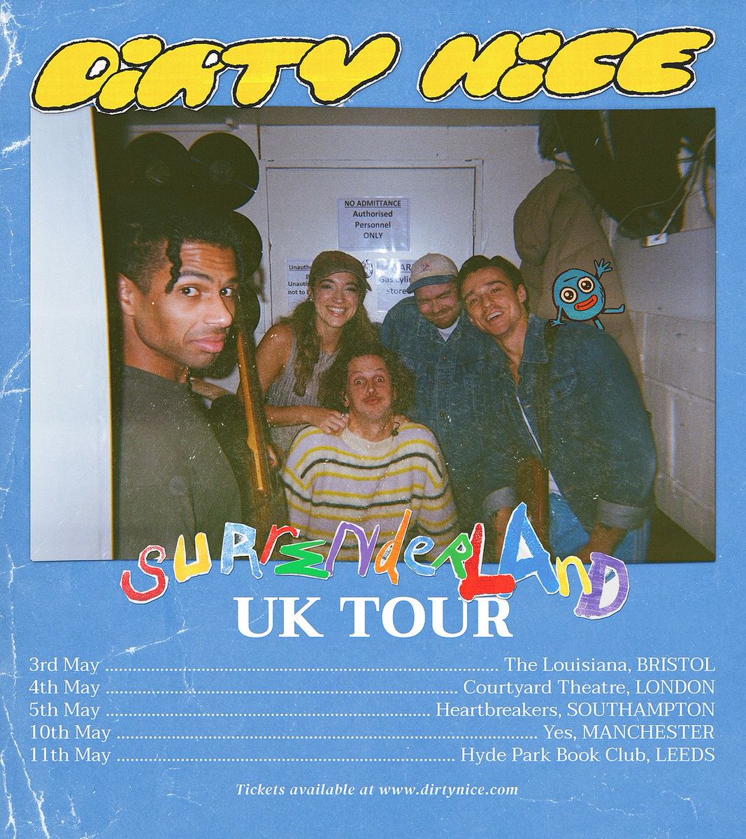 The Courtyard Theatre (@courtyardhoxton) on Twitter photo <a href="/dirtynice_exe/">Dirty Nice</a> are doing their first-ever UK headline tour as a 6-piece band with a stop at The Courtyard Theatre on May 4th. 🎉 #SurrenderlandTour
Doors open: 7pm
Grab your tickets now: 🎟️
dice.fm/event/6568b8cd… <a href="/dirtynice_exe/">Dirty Nice</a> are doing their first-ever UK headline tour as a 6-piece band with a stop at The Courtyard Theatre on May 4th. 🎉 #SurrenderlandTour
Doors open: 7pm
Grab your tickets now: 🎟️
dice.fm/event/6568b8cd…