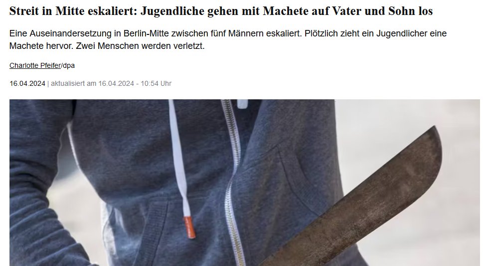 In #Berlin wird das Zusammenleben täglich neu ausgehandelt, und manchmal ist auch eine Machete dabei im Spiel...🙄#DitIsBerlin
berliner-zeitung.de/news/25-jahrig…