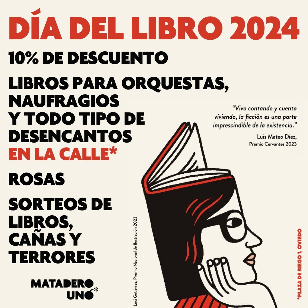 🌹 FALTA UNA SEMANA PARA EL DÍA MÁS BONITO DEL AÑO 🌹 ¿Lo celebráis con nosotros?

#díadellibro #díadellibro2024 #santjordi #santjordi2024 #librosenlacalle #libros #literatura #librosyrosas #libreríaojanguren #mataderouno #oviedo #uviéu #oviedoescultura