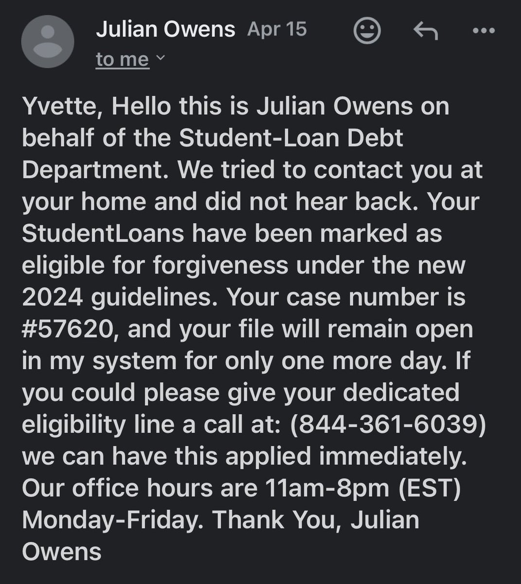 The only reason I didn’t fall for this SCAM is because I paid off my student loans twenty years ago. It’s a shame someone is doing this. Don’t fall for it. From what I heard about @potus’ life-changing student loan debt relief program, you don’t have to do ANYTHING to get…