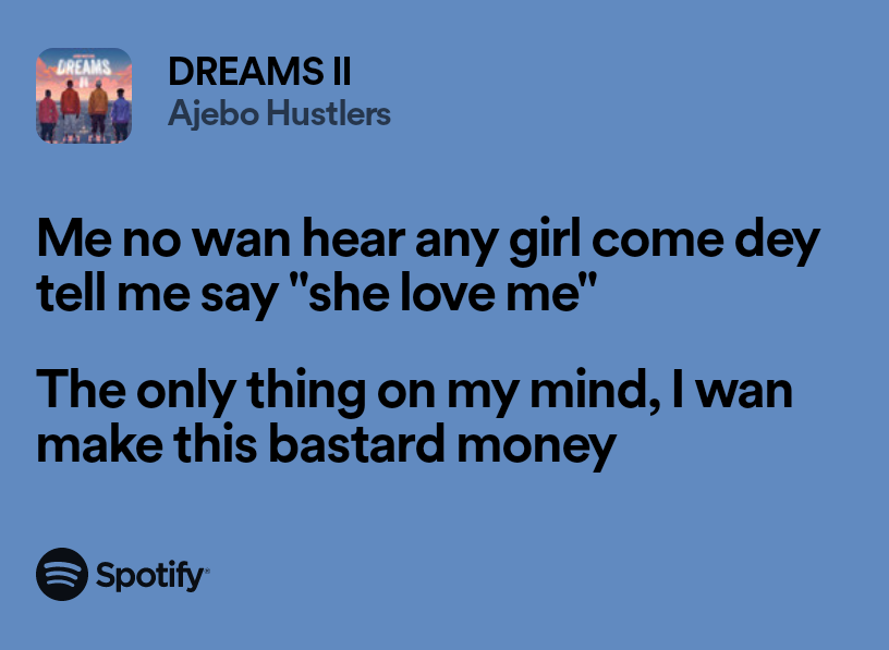 Ajebo hustlers|DREAMS II