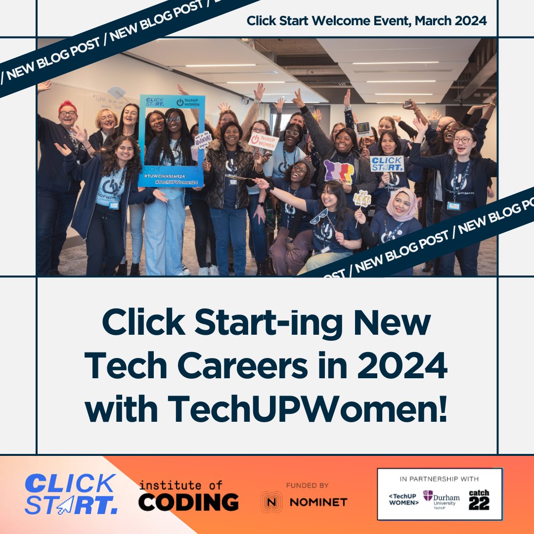 Started your tech journey this year with the Click Start welcome event in March? Check out our new blog to catch glimpses from the day! 👇 techup.ac.uk/2024/04/15/cli…. #TUWClickStart24 #TechUPWomen24 #WomenInTech #WomenInSTEM