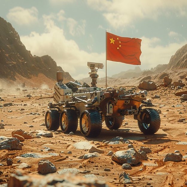 Guys, we just found a Chinese flag on the mars. In 245k B.C, there was a Xi Empire on Mars. From now on Mars belongs to China, if any country does anything then I’ll declare war