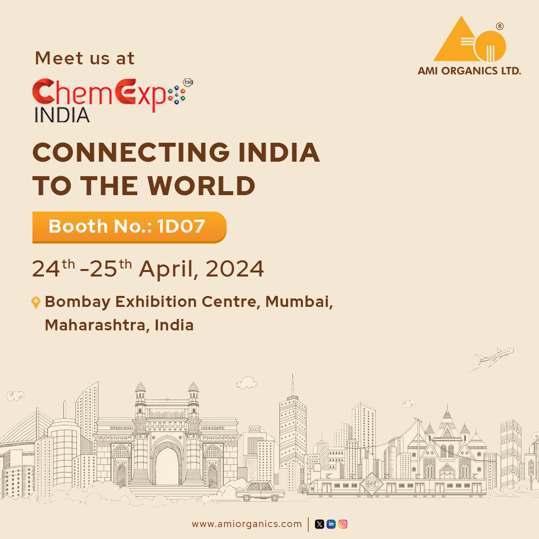 Ami Organics is thrilled to announce our participation at ChemExpo 2024. We eagerly anticipate reconnecting with valued stake holders and forging new relationships that propel our shared success in the industry.

#AmiOrganics #chemexpo #chemicalindustry #machinery