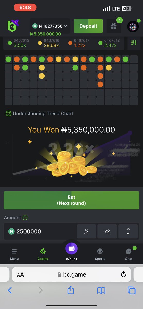 Spent the Whole NIGHT cashing out on this Bc GAME crash💸 lets move our focus to Virtual Casino The easiest way to get instant money. I just Flipped N2,500,000 to N5,300,000 again create an acct here: partnerbcgame.com/dbe268295 check my Telegram for free video tutorials:…