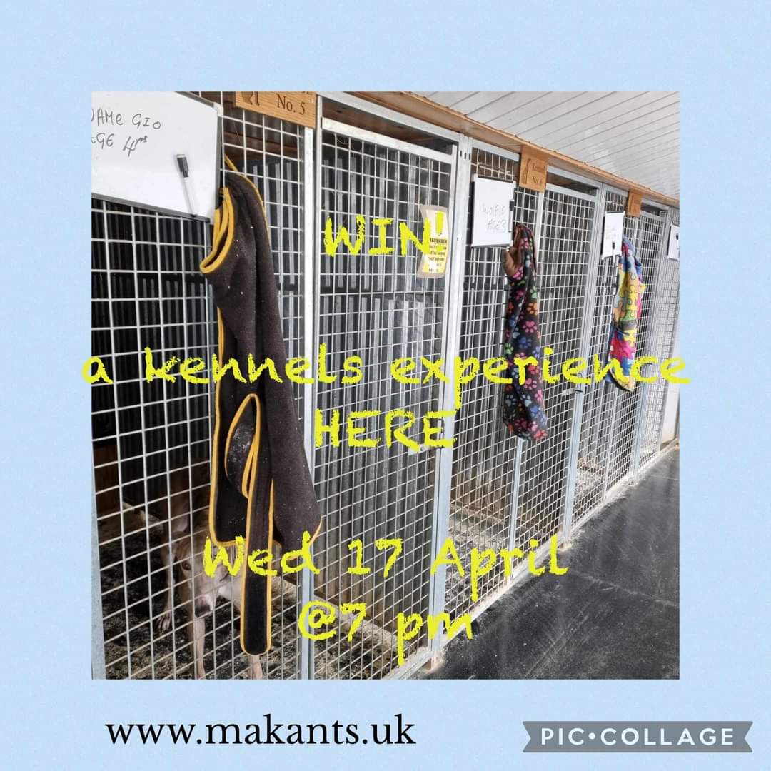 ⏰SET A REMINDER⏰ WEDNESDAY 17 APRIL @7 pm ON OUR MAIN FACEBOOK PAGE! ***WIN A KENNELS EXPERIENCE*** makants.uk