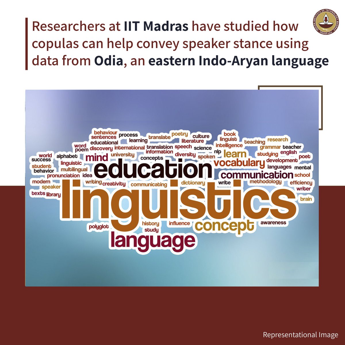 iitmadras's tweet photo. Researchers at @iitmadras have conducted a study that contributes to the understanding of the relationship between #copulas and stance-taking/stance-marking in spontaneous conversations in Indo-Aryan languages, and potentially other #languages as well.
https://t.co/n3WobIHEmU https://t.co/nqzd8lMmP6