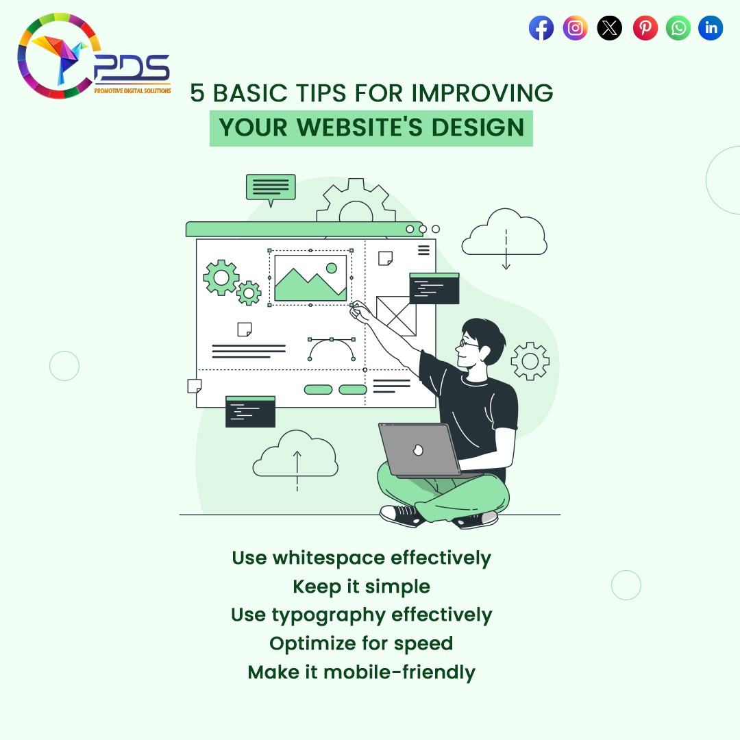 🎨✨ Ready to elevate your website's design game? 

Here are 5 essential tips to revamp your online presence: Embrace the power of whitespace to let your content breathe, simplify your design for maximum impact

#WebDesign #DesignTips #DigitalPresence #WebDesignTips