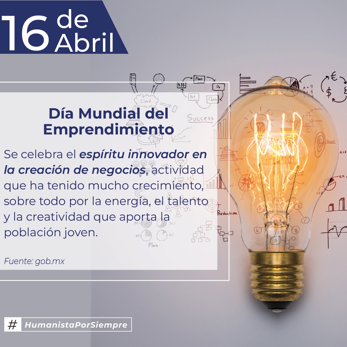 Hoy es el Día Mundial del Emprendimiento, que celebra el espíritu innovador en la creación de negocios, actividad que ha tenido mucho crecimiento, sobre todo por la energía, talento y creatividad de los jóvenes. #HumanistaPorSiempre #UMSNH