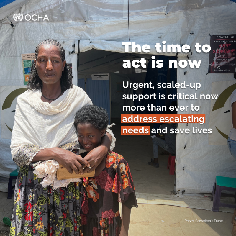 OCHA_Ethiopia's tweet photo. 📢 TODAY – the High-level Pledging Event aims to mobilise critical funds for humanitarian needs in Ethiopia 🇪🇹

Scaled-up funding can save lives. #InvestinHumanity

@mfaethiopia @EDRMC_info @UKinEthiopia @RamizAlakbarov @UNEthiopia