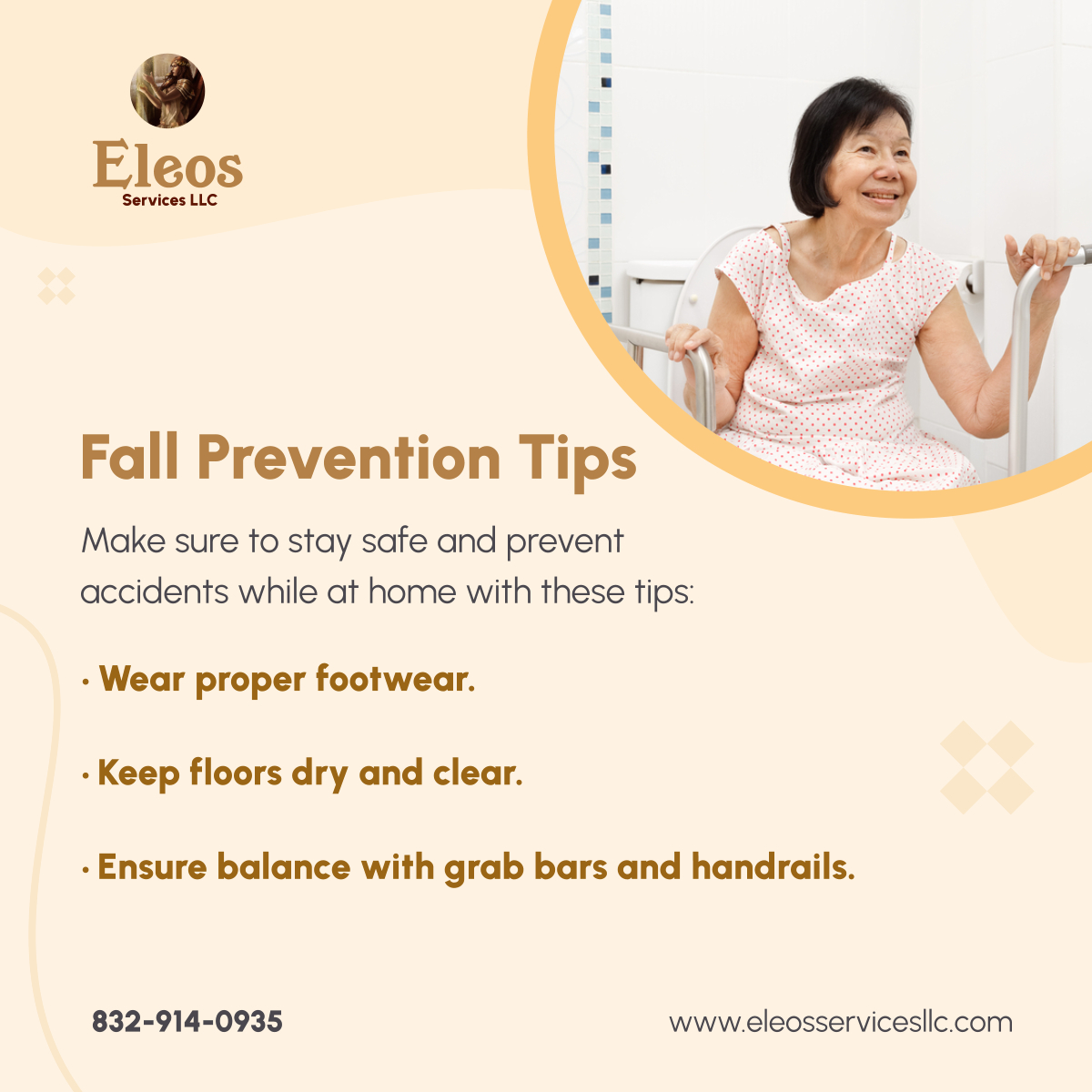 Prioritize safety with these simple fall prevention tips. Your well-being is our top priority. Share to spread awareness! 

#HoustonTX #HomeCare #FallPrevention #SeniorSafety #SpreadAwareness