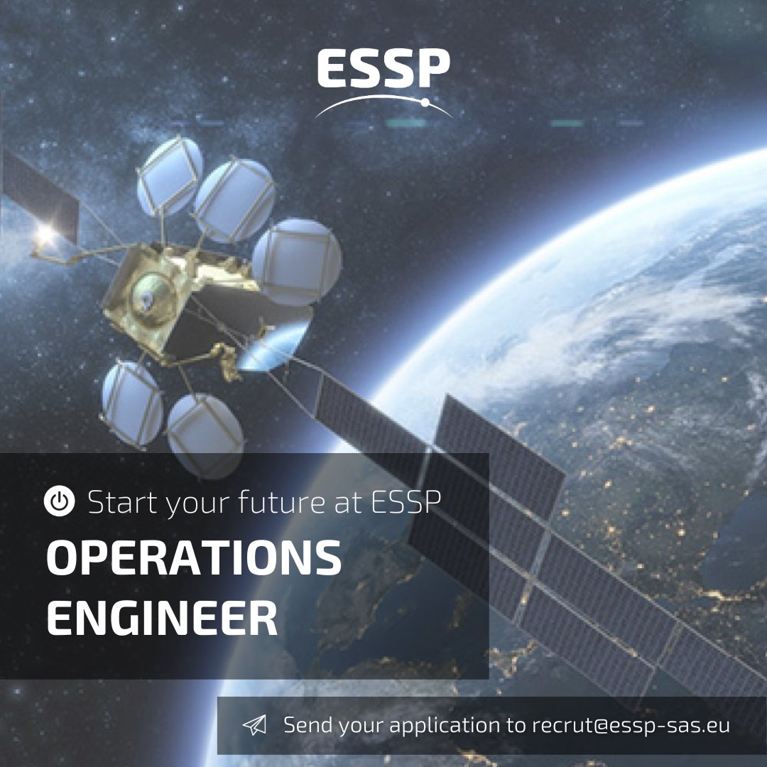 📢#ESSPCareers📢

We're looking for a passionate professional with experience in #space or #aeronautics domains and good knowledge of complex systems operations to be in charge of the short and medium-term supervision of operations of the #EGNOS system.

➡️essp-sas.eu/communication/…