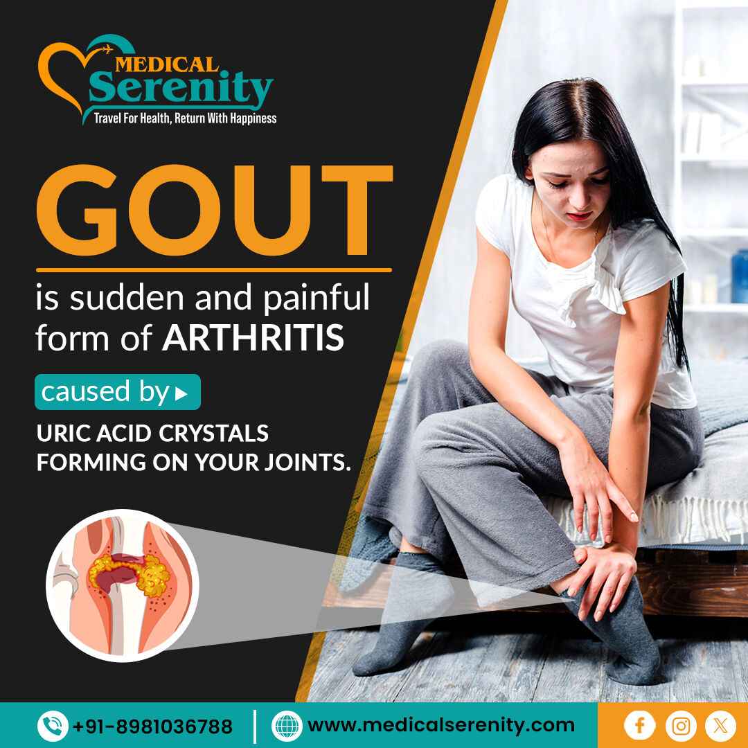 If left untreated Gout can cause severe problems at a later stage. Get in touch with us for proper treatment 🩺. Do not wait till it gets worse!

#MedicalSerenity #treatment #gout #medicalservices #medicaltourism #wellnesstourism