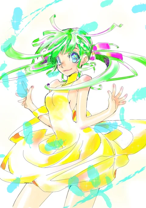 くるりらしてる途中ぽいらくがき 