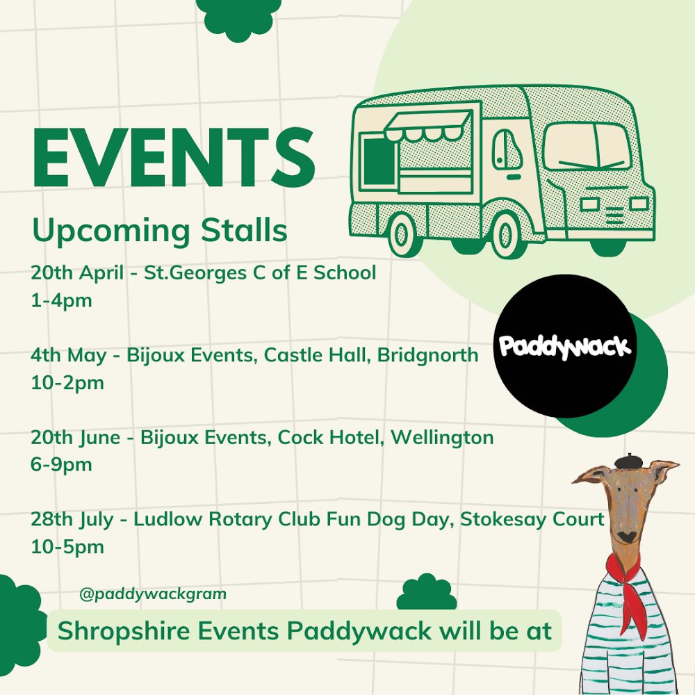 Paddywack_X's tweet image. Upcoming Events I’ll be at #paddywack #petillustration #shropshireevents #dogs #art #stalls
