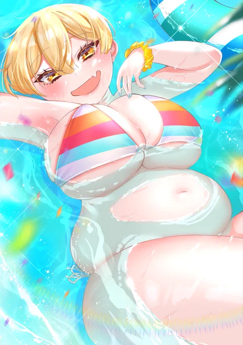 #気温が高いので気が早いが水着絵が見たい 