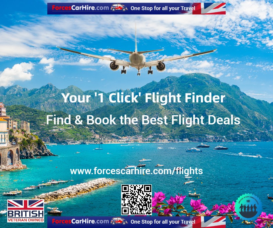 Your '1 🖱️ Click' #FlightFinder
Find & Book the Best Flight Deals
✈️ forcescarhire.com/flights
One Stop for all your Travel
🇬🇧 Veteran Owned 🇬🇧
#flightbooking #flights #travel #carhire #ukairportparking #businesstravel #holiday #forces #veterans #expats #forcescarhire #MHHSBD