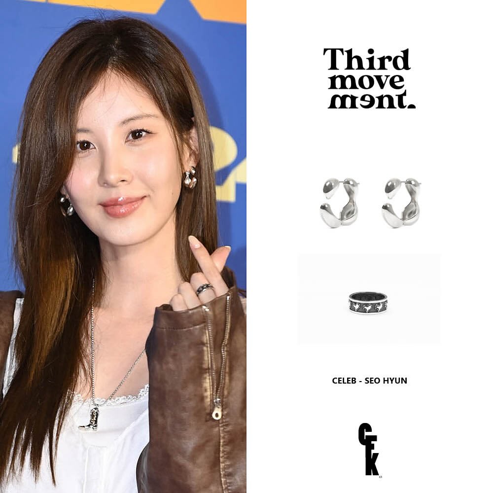 3rdmov_official's tweet photo. ■ WHO : SEOHYUN @GirlsGeneration 
■ ITEM : Bubble Earring (Silver) / Melting Heart Orbit Ring
■ PRICE : ₩92,000 / 98,000₩
https://t.co/TgJC2DmJUx
https://t.co/rmVKAy9tZX

#써드무브먼트 #THIRDMOVEMENT #서현 #소녀시대 #GirlsGeneration #SNSD #범죄도시4 https://t.co/OeQmk719Sx