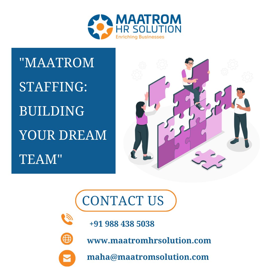 'Maatrom Staffing: Building Your Dream Team.'

#hrconsultancy #hrconsulting #payrollservices #payrollmanagement #globalrecruitmentservices #staffingservices #hrservices