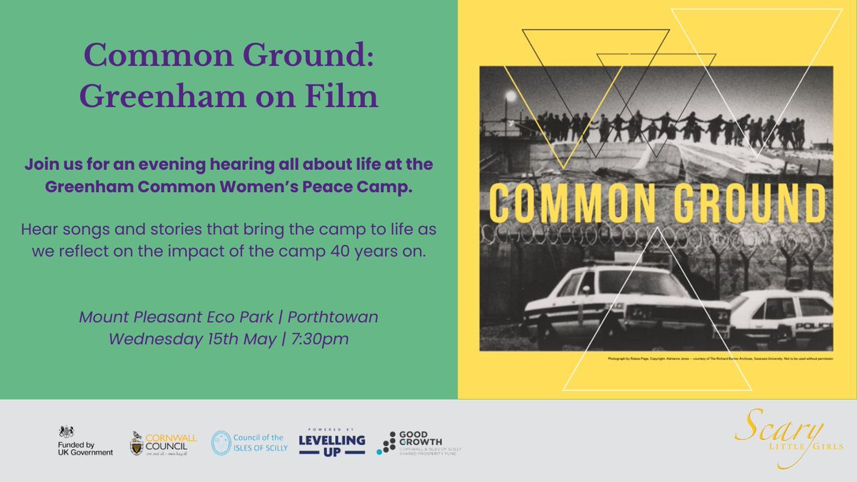 Join us at Mount Pleasant Eco Park in ONE MONTH for an evening hearing all about life at the #Greenham Common Women’s Peace Camp 🙌 Hear songs and stories that bring the camp to life as we reflect on the impact of the camp 40 years on Grab your tix 👉 buff.ly/3VaxYoR