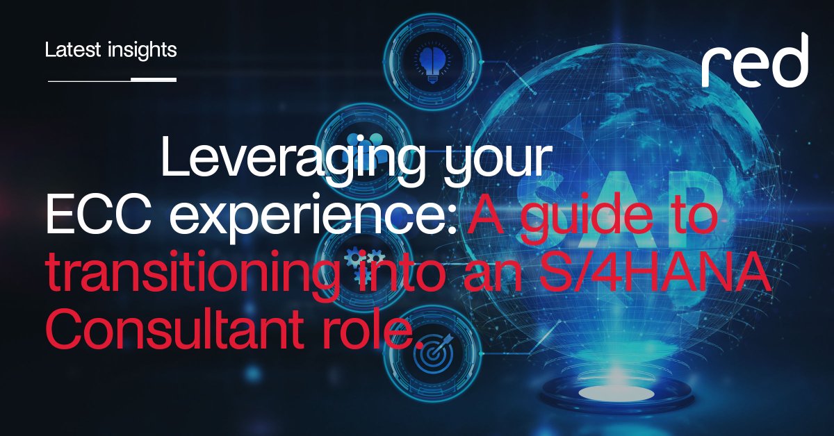 Unlock new career opportunities by leveraging your ECC experience and smoothly transitioning into an S/4HANA Consultant role. Read the blog now to pave your path to success > ow.ly/su9x50Qkqcg

 #REDGlobal #sapjobs #s4hana