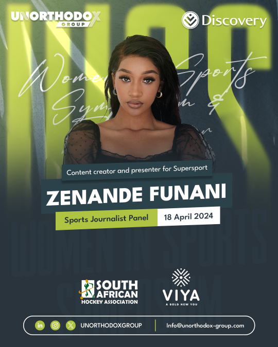 Meet @NandeFunani, the dynamic sports journalist, content creator, and presenter for @SuperSportTV. Get ready to gain insights from her experiences as she takes the stage as part of our esteemed sports journalist panel. 

#womeninsports  #workbyunorthodox #DiscoveryVitality