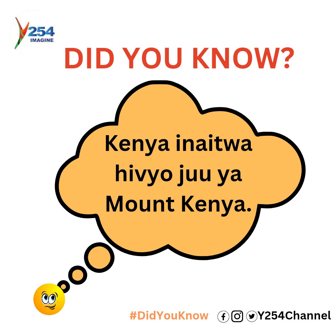 #DidYouKnow Kenya inaitwa hivyo juu ya Mount Kenya? ^NK