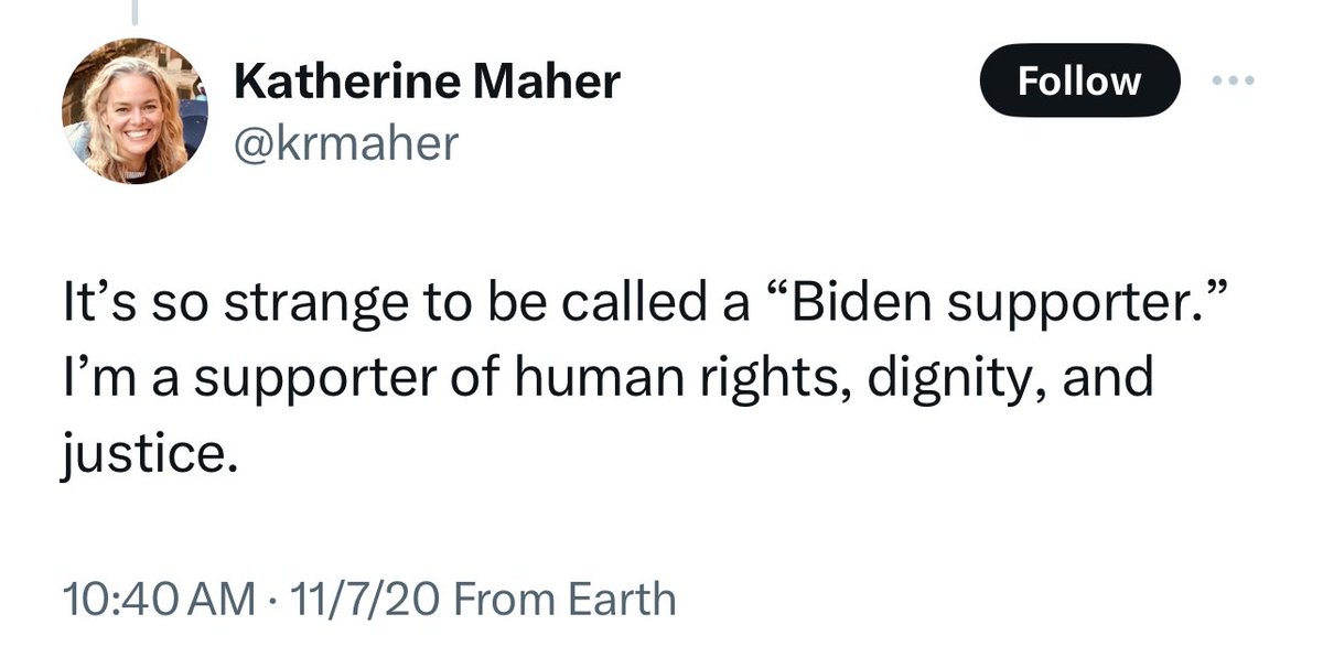 Her tweet about supporter of human rights is even funnier given her last tweet about proudly hosting an event in Qatar.