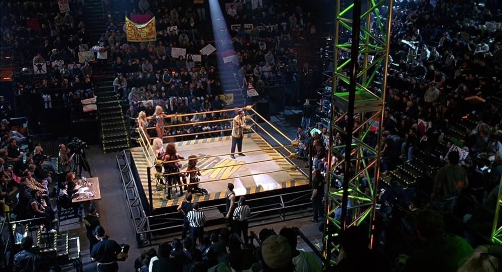Went and saw Spider-Man (2002) tonight and I NEED @Jena_Sting or somebody to recreate the NYWL wrestling ring in WWE 2K24.