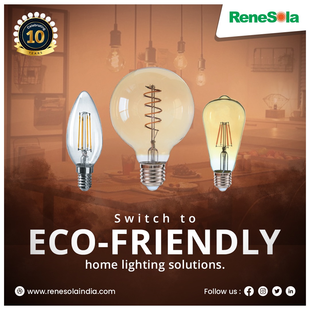 Switch to eco-friendly, home lighting solutions.
#Renesola #filamentbulb #ReneSola #ledlights #ledlighting #filament #LED #ledbulbs