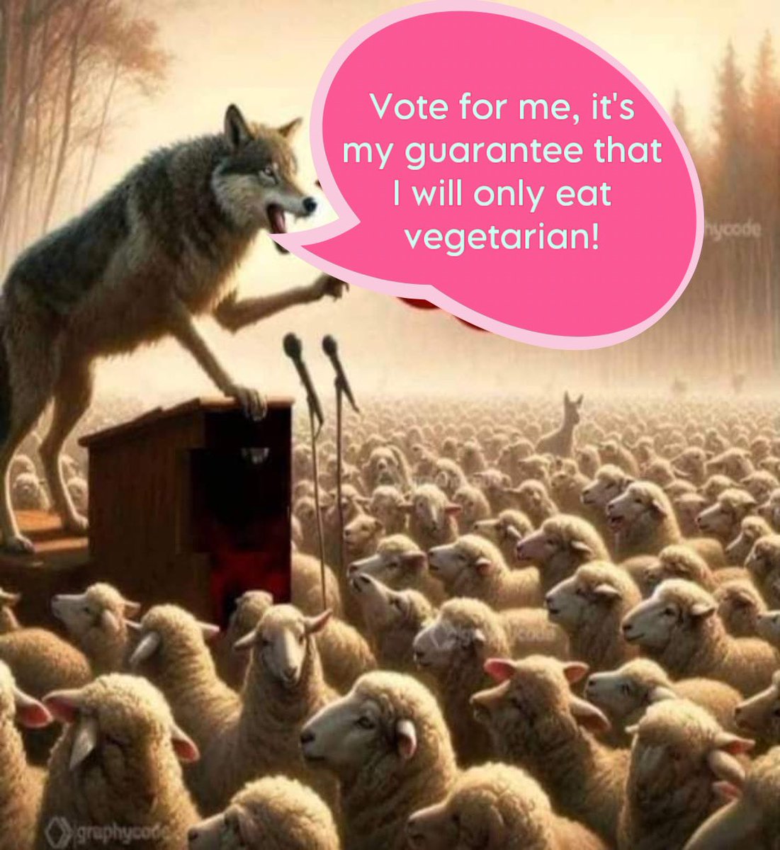 Sheep voting for a Fox..