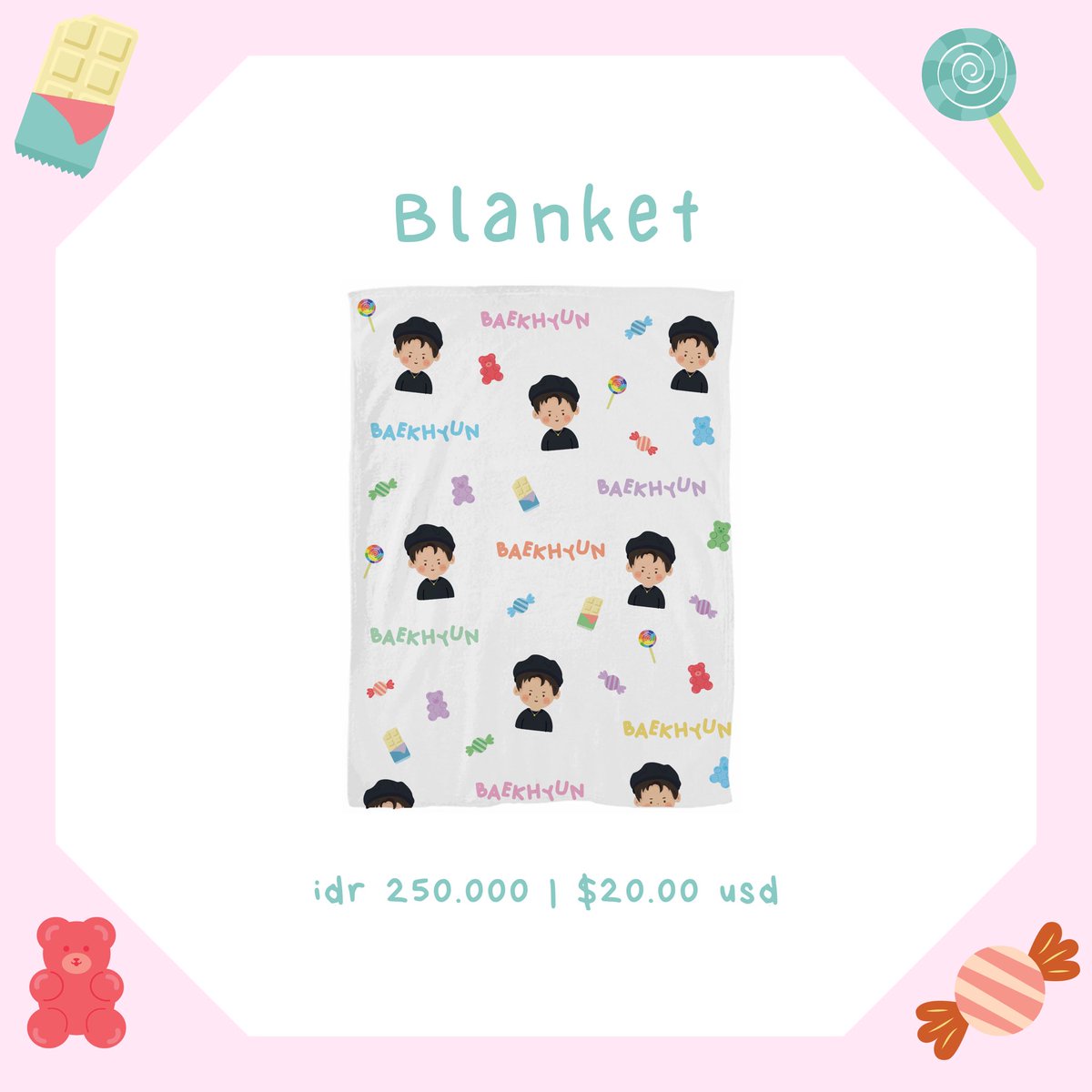 TII_ID's tweet photo. 🍭 BAEKHYUN MERCHANDISE EDITION 🍭

details: https://t.co/DkOtSr1Gci

order:
https://t.co/NhdjBxRoil https://t.co/n3rVM0NqH9
