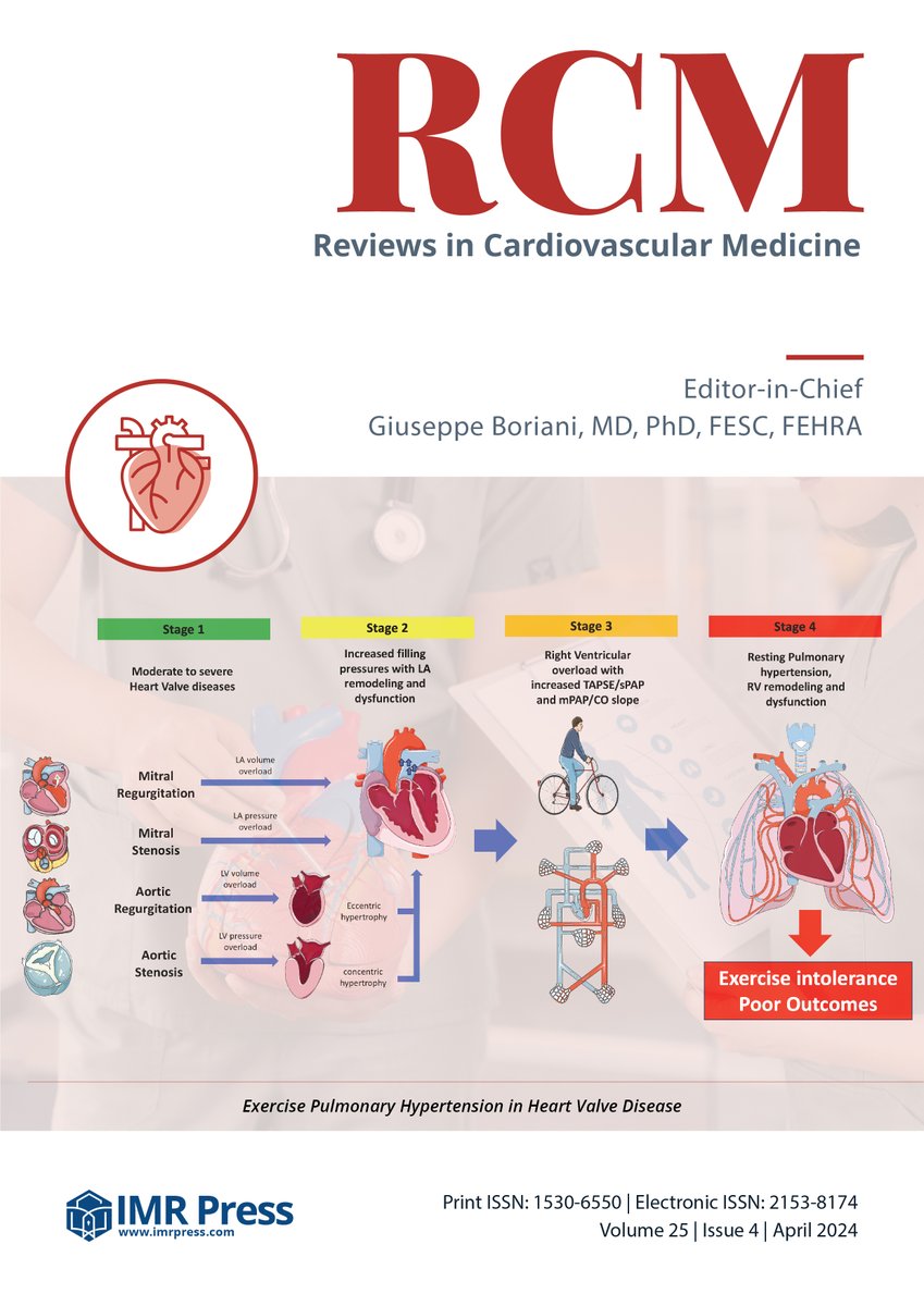 💌Volume 25, Issue 4 of Reviews in Cardiovascular Medicine (ISSN 1530-6550) is online now. #SCIE #RCM 🔔Welcome to Read: imrpress.com/journal/RCM/25… #cardiovascular #cardiac #CVD #heartdisease #medline #CardioTwitter #CardioEd #cardiology #MedEd #OpenAccess