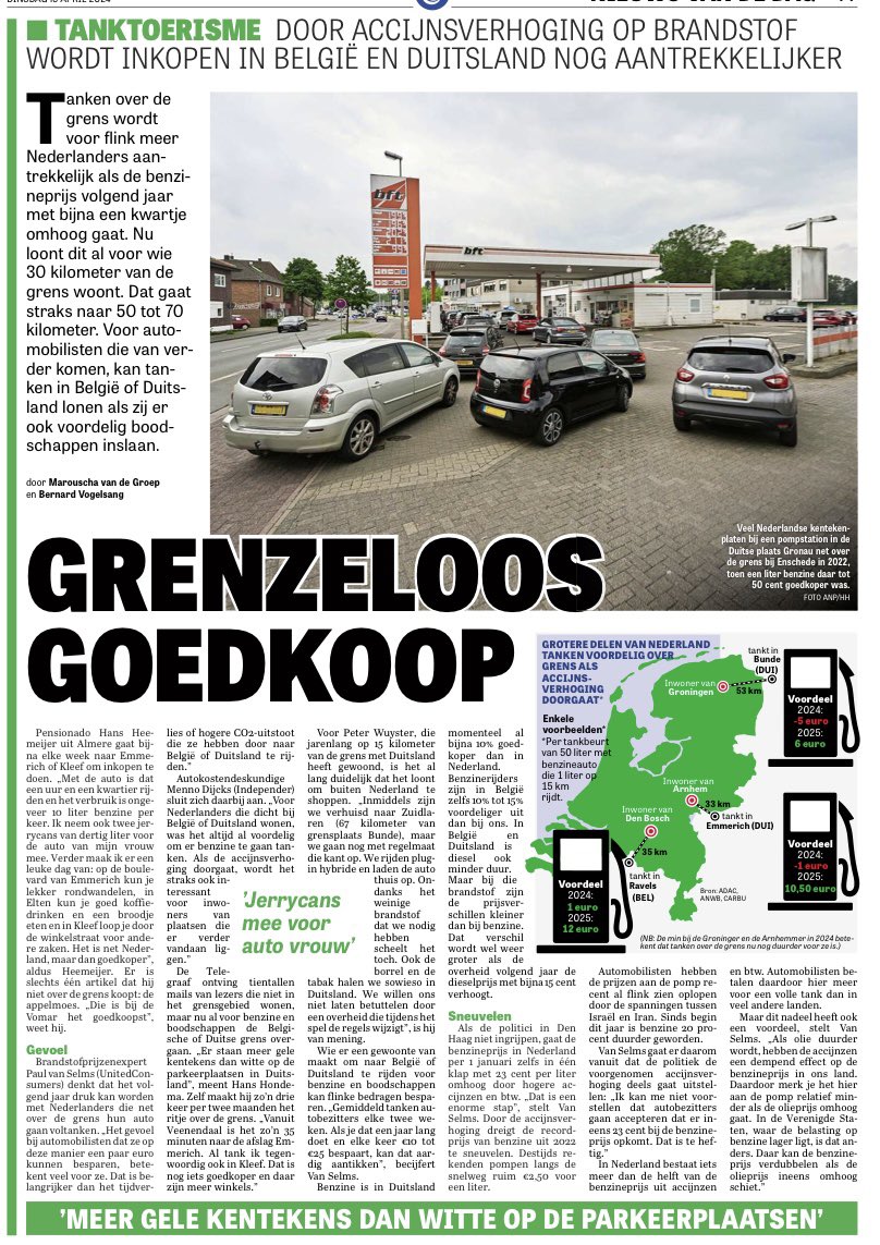 RobLute4's tweet photo. Grenzeloos goedkoop. Nederland massaal naar grenslanden voor tanken en boodschappen.
#acijnzen #btw https://t.co/MLCSbbEXUt