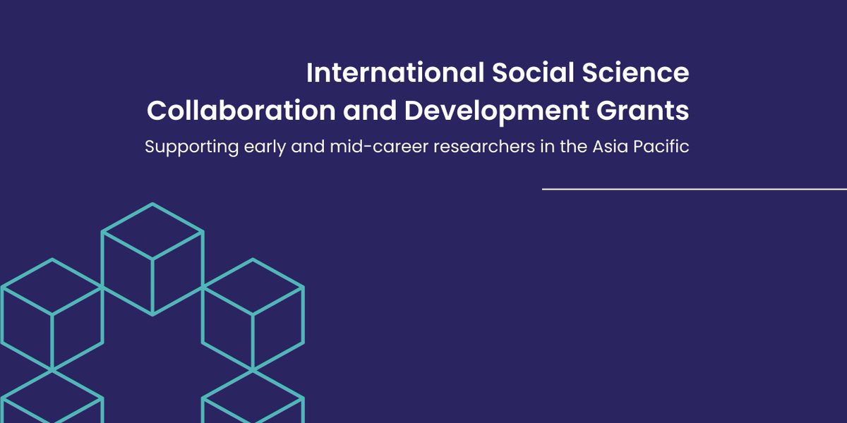 📢GRANT OPPORTUNITY Applications are now open for our International Social Science Collaboration and Development Grant Program, supporting collaborative #socialscience research initiatives in the Asia-Pacific. Don't miss this opportunity, apply now: aassrec.org/development-gr…