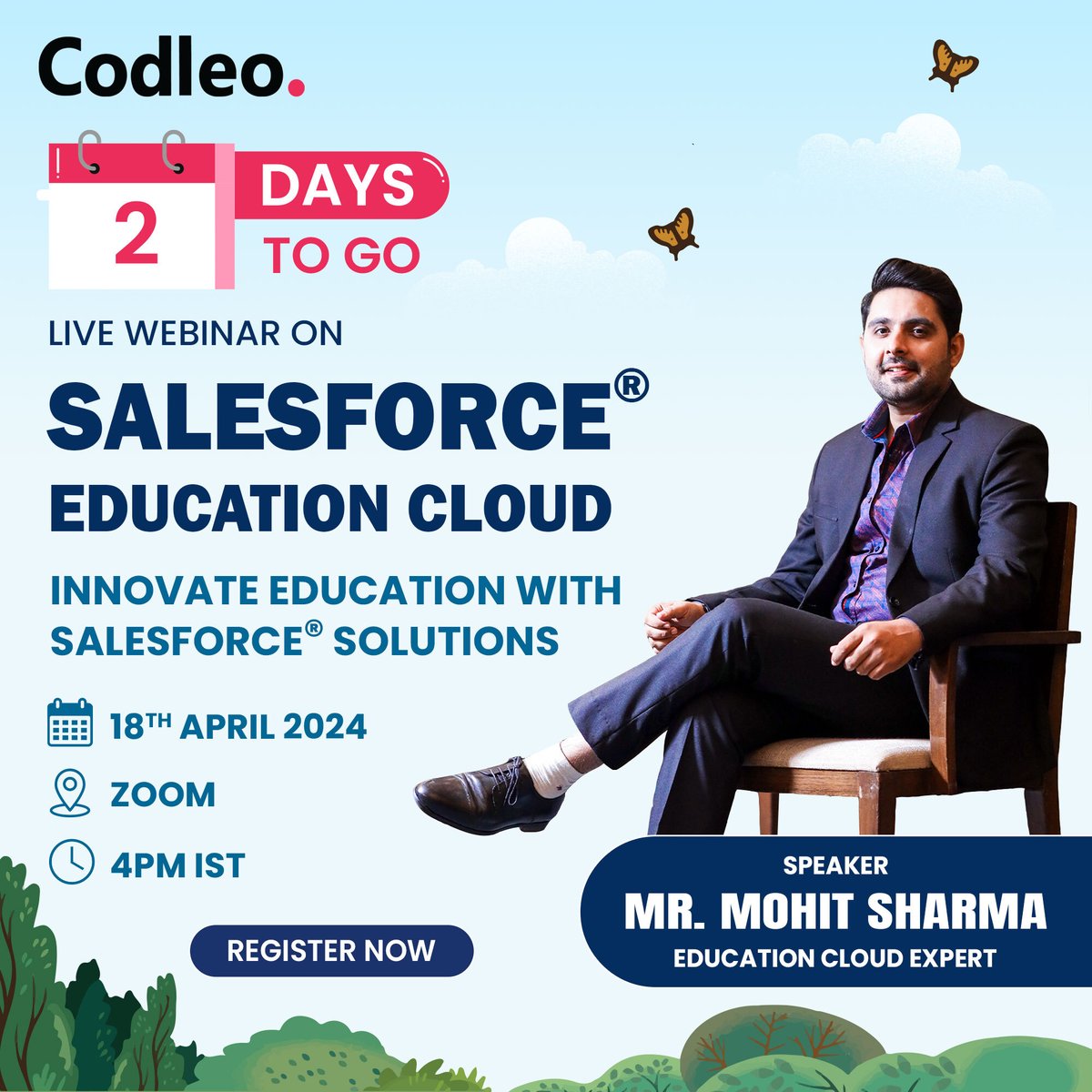 Few spots are left, click here to register - lnkd.in/gMp6GMdp. Only 2 Days Left! Discover the future of education with our Salesforce® Education Cloud webinar.

#webinar #educationcloud #Webinar2024 #webinaralert #Register #registernow #registertoday #Salesforce #Codleo