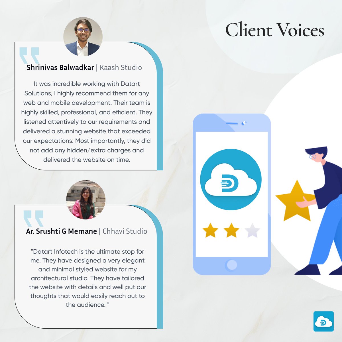DatartInfotech's tweet photo. From our clients' hearts to your feed: a testament to our commitment to excellence! We're proud to share their glowing review

#ClientTestimonial #SuccessStories
#TechTrends #Innovation #BusinessGrowth #ITConsulting #Startups #Technology #SoftwareDevelopment  #Success https://t.co/OWRk6EQDx1