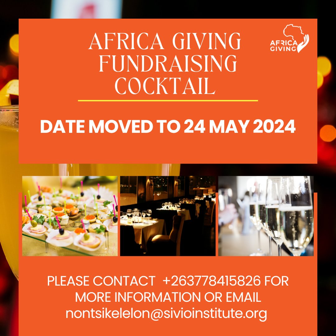 The Africa Giving Cocktail event, originally scheduled for the 26th of April, has been postponed to the 24th of May 2024. We sincerely apologize for any inconvenience this change may have caused. Looking forward to celebrating with you all in a few weeks!