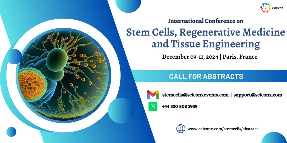 stemcells2023's tweet photo. 🌟 Early bird alert! Join us at the Stem Cells Conference in #Paris, #France from Dec 9-11, 2024. It's going to be cell-tastic! 📷
Submit your proposals at: https://t.co/W1rz3U6ZWm
W: +44 330 808 1939 
#stemcells #biology #cells #cancercell #tissueengineering #Conference @SciconX https://t.co/oIyopV9a8r