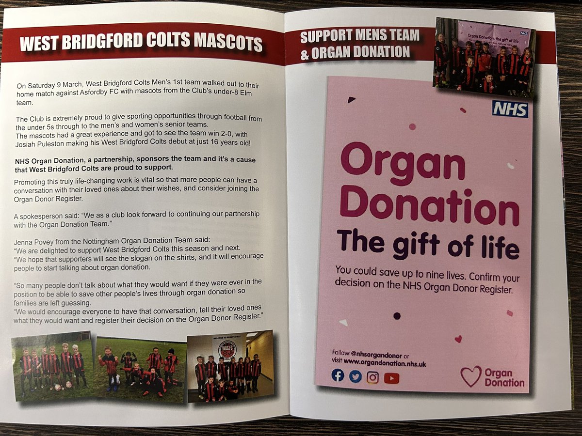 Nottinghamshire Organ Donation Team (@nottingham_odt) on Twitter photo Proud to be supporting <a href="/wb_fc/">West Bridgford FC</a> by sponsoring their mascots, raising awareness of #organdonation
Take a moment to think about whether you’d be willing to save the life of a stranger if you were ever in the position to do so & then go online, register & let your loved ones know ❤️ Proud to be supporting <a href="/wb_fc/">West Bridgford FC</a> by sponsoring their mascots, raising awareness of #organdonation
Take a moment to think about whether you’d be willing to save the life of a stranger if you were ever in the position to do so & then go online, register & let your loved ones know ❤️