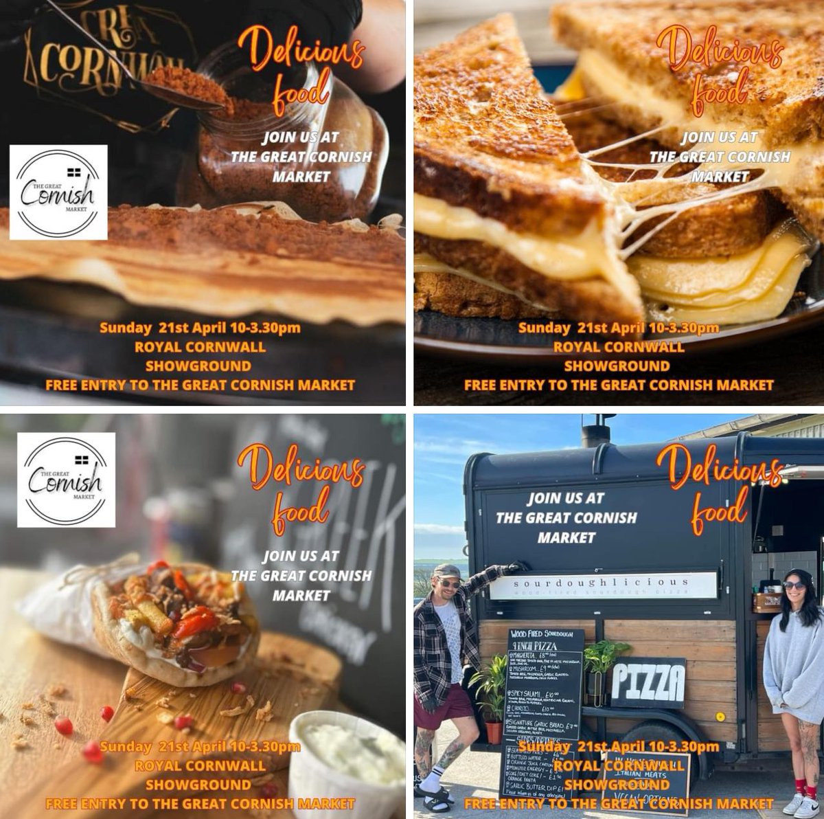 The Great Cornish Market Sunday April 21st 10-3.30pm Great traders and Street Food Sundays Royal Cornwall Events CentreWadebridge Free entryDog 🐶 friendly and indoors ! #cornish #thegreatcornishmarket