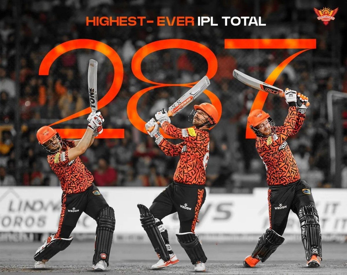 Congratulations to @SunRisers on the big win! Fantastic innings to beat down our own record with 287 on the board 🧡🏏