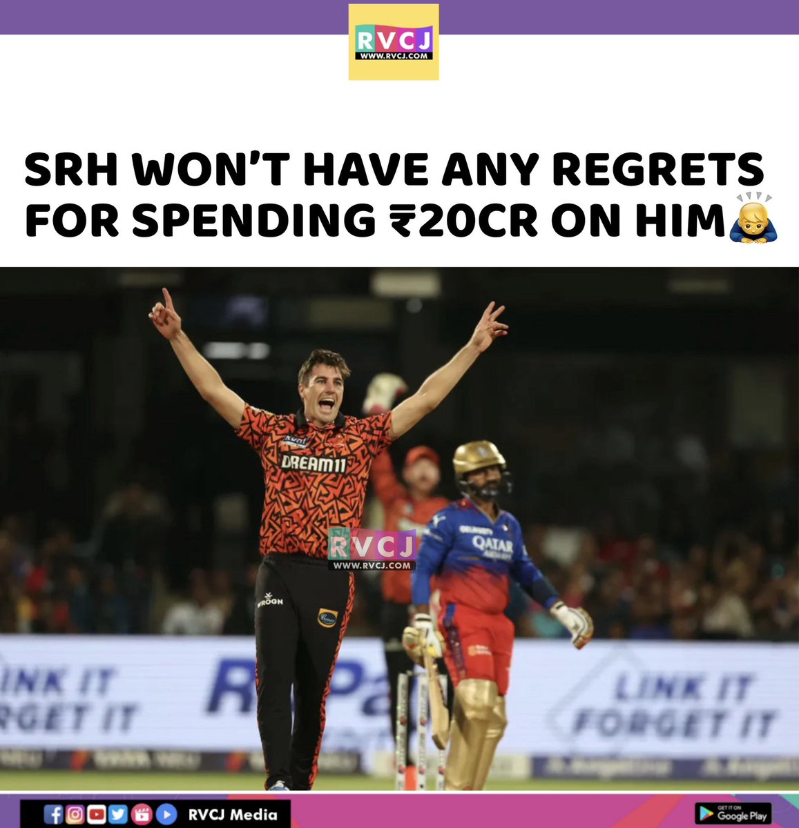 RVCJ_FB's tweet photo. Pat Cummins! https://t.co/OhMqvD03xH