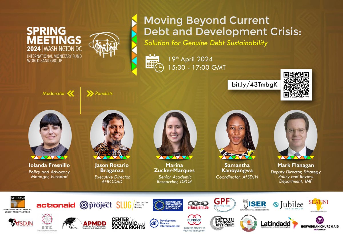 The #IMF #Springmeetings are here! @AFRODAD2011 and its partners have teamed up for #CSPF2024 sessions. Be part of the conversation➡️ afrodad.org/afrodad-civil-… #AfricaWeWant #AfricaEconomicJustice #AfricaRuleMaker