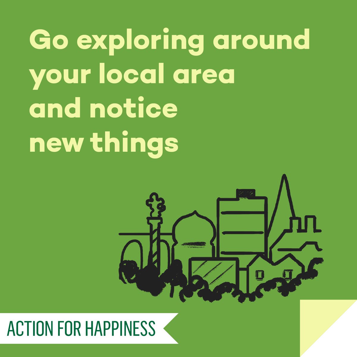 Active April - Day 16: Go exploring around your local area and notice new things actionforhappiness.org/active-april #ActiveApril